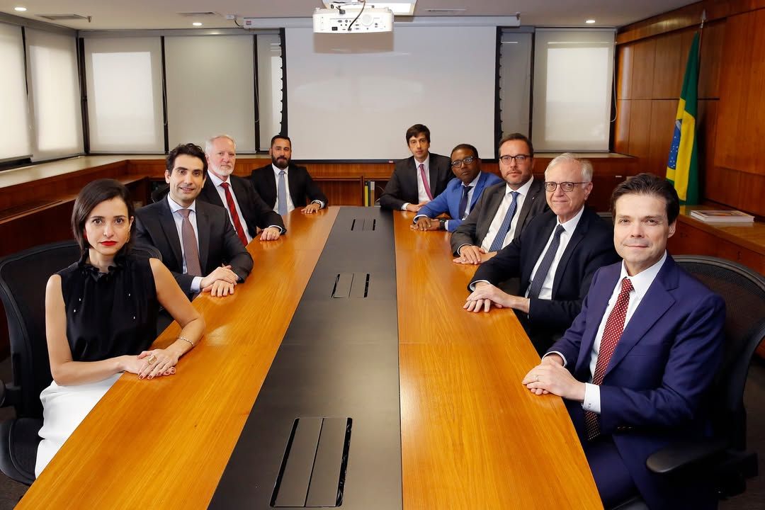 Os membros do Copom em reunião (Foto: Raphael Ribeiro/Banco Central)