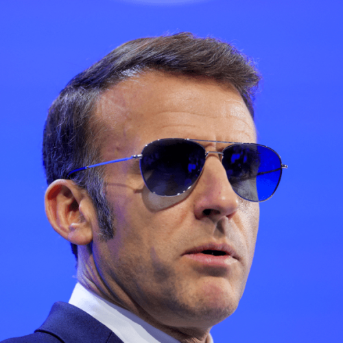 Presidente da França, Emmanuel Macron, durante Fórum Econômico Mundial em Davos, na Suíça 20...