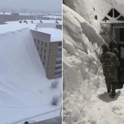 Nevasca na cidade russa de Petropavlovsk-Kamchatsky | Foto: Reprodução